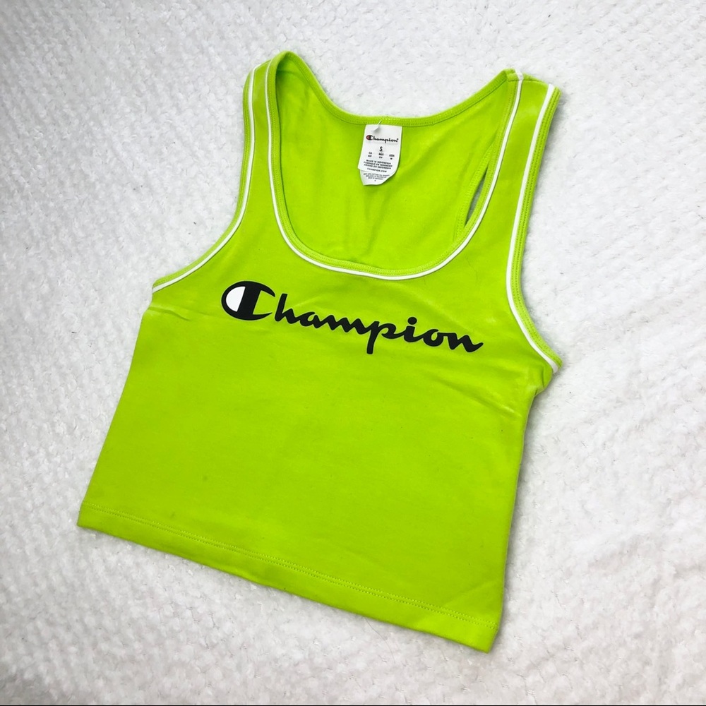 Lime green Champion muscle-shirt